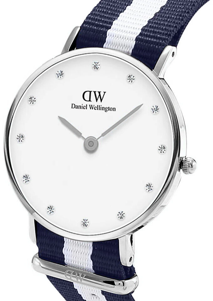 Laikrodis DANIEL WELLINGTON Glasgow Sidabrinis Ladies' Watch DW00100082 + BOX
