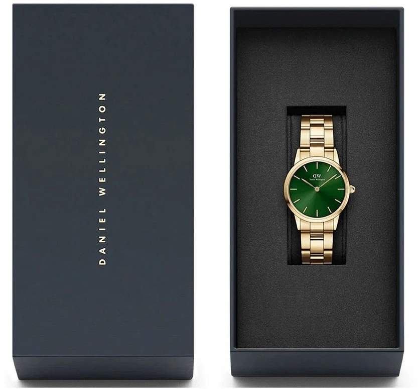 DANIEL WELLINGTON MOTERIS LAIKRODIS DW00100421 Ikoninis smaragdas 28mm + DĖŽĖ