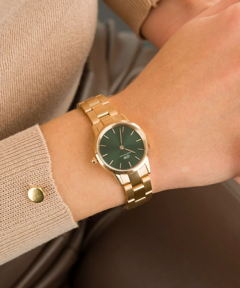 DANIEL WELLINGTON MOTERIS LAIKRODIS DW00100421 Ikoninis smaragdas 28mm + DĖŽĖ