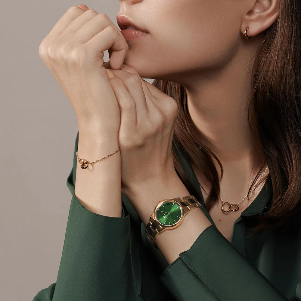 DANIEL WELLINGTON MOTERIS LAIKRODIS DW00100421 Ikoninis smaragdas 28mm + DĖŽĖ