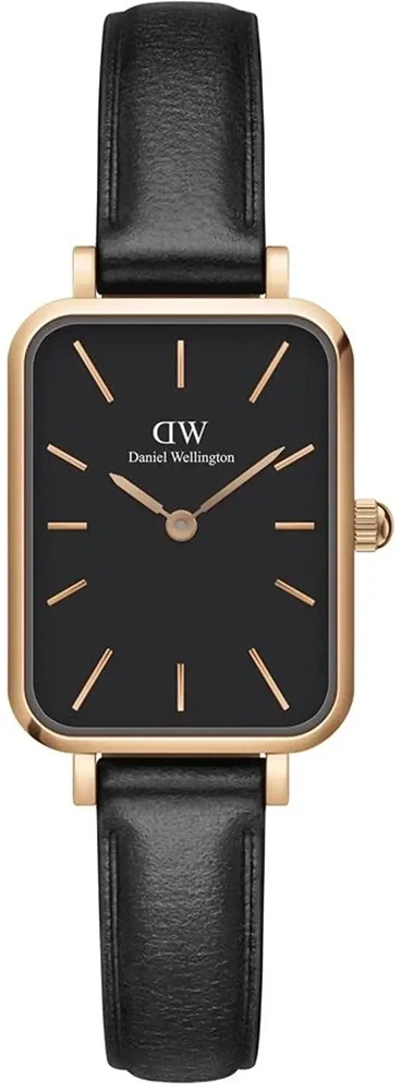 DANIEL WELLINGTON MOTERIS LAIKRODIS DW00100435 – Quadro presuotas Sheffield Rose Gold 20mm + DĖŽĖ