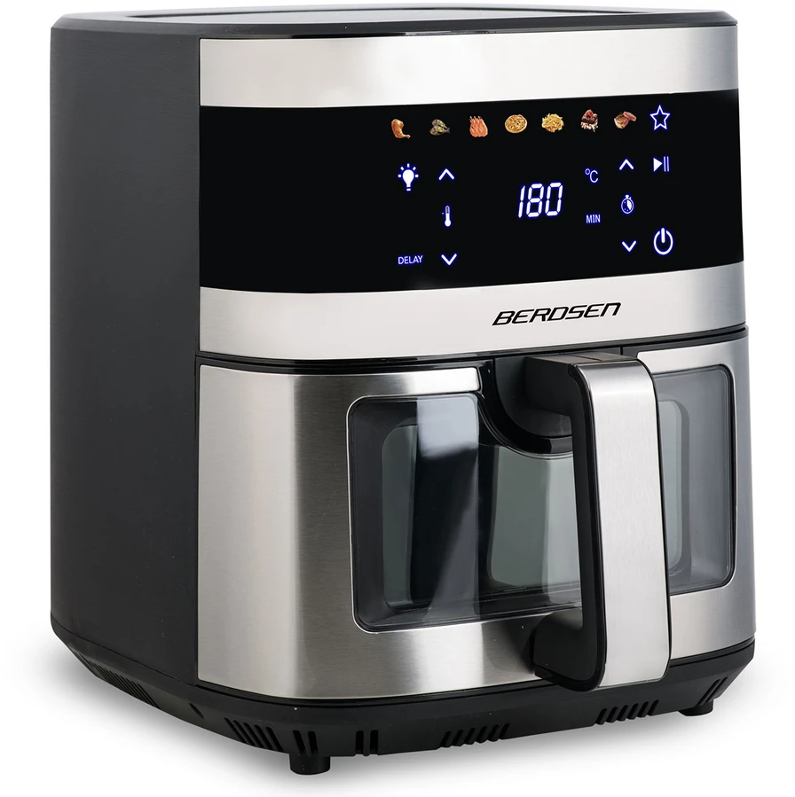Didelė bealiejė gruzdintuvė Berdsen BD-656, 9,1 l, 1700 W, sidabrinė