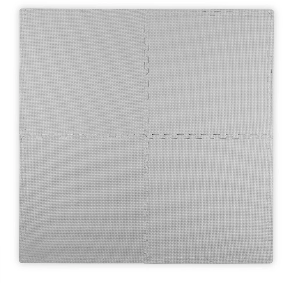 Ricokids didelis putplasčio dėlionės kilimėlis 60x60 cm 4 vnt. pilkas