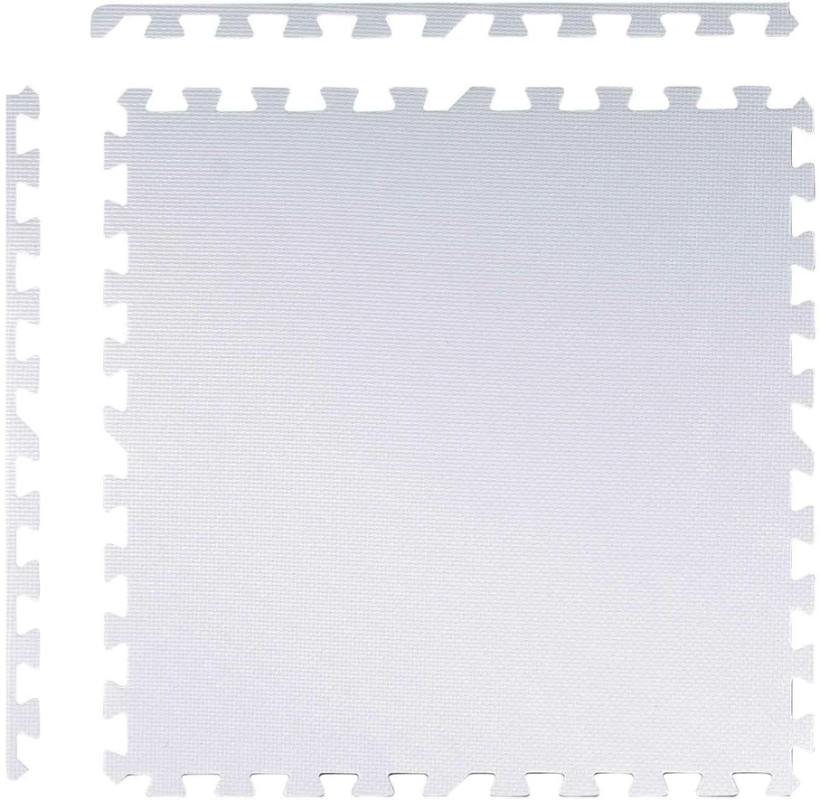 Didelis putplasčio kilimėlis, dėlionė Ricokids 120x120cm 4 vnt. persikų ir baltos spalvos