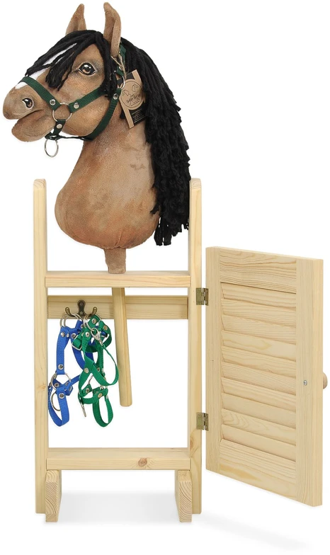 Super Hobby Horse Didelis medinis arklidžių namelis su durimis