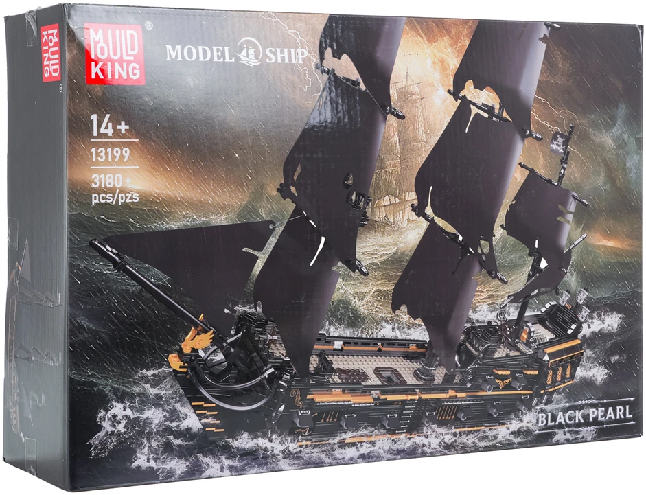 Roger Konstruktorius Piratų laivas Juodas 3180 el.