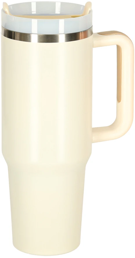 Roger Termo puodelis ze słomką i laikikliu termos 1200ml kreminė