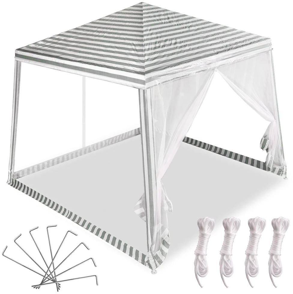 Roger Palapinė sodo vakarėlių paviljonas komercinė pavėsinė Balta 2,4X2,4 m