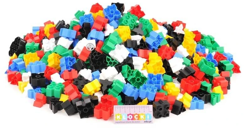 Didelis Morphun Starter konstruktorių rinkinys su 1200 spalvotų detalių, vaikams nuo 3 metų, su ratukais ir instrukcijomis