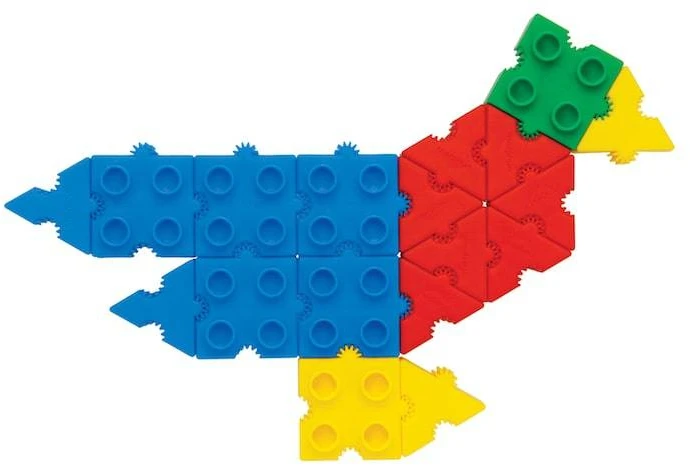 Didelis Morphun Starter konstruktorių rinkinys su 1200 spalvotų detalių, vaikams nuo 3 metų, su ratukais ir instrukcijomis