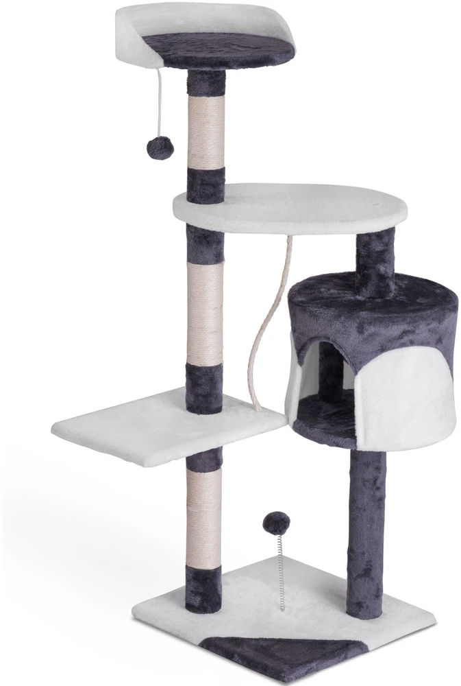Katės draskyklė 112 cm DR-261 Pethaus pilka ir balta