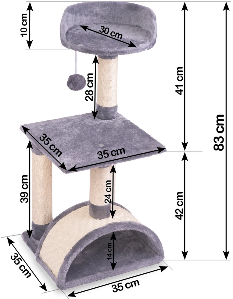 Katės draskyklė 83 cm DR-255 Pethaus su pele