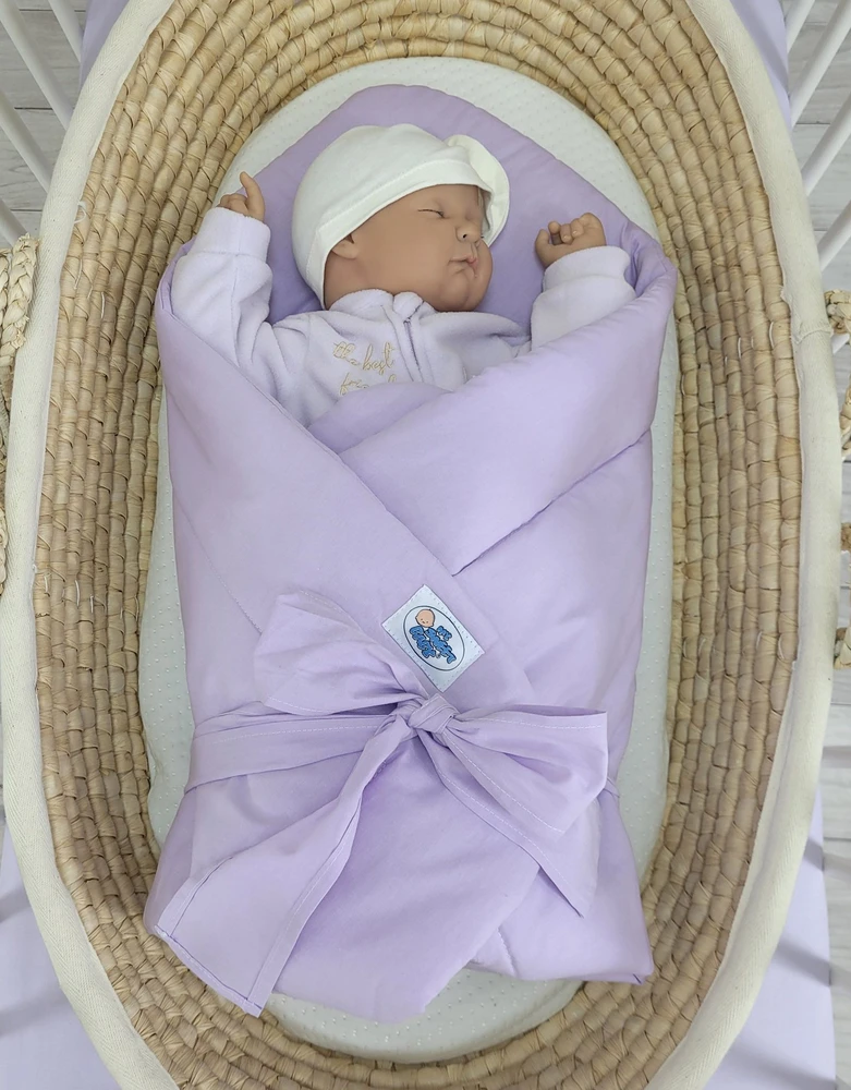 My Sweet Baby Kūdikio lizdelis su kaspinu, dvipusis, alyvinis