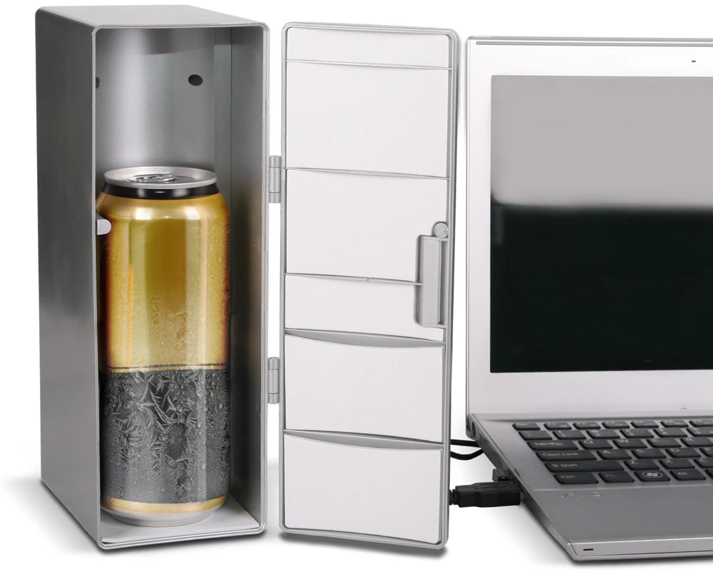 Dviviečiai šaldymo ir šildymo mini šaldytuvas, USB, LED apšvietimas