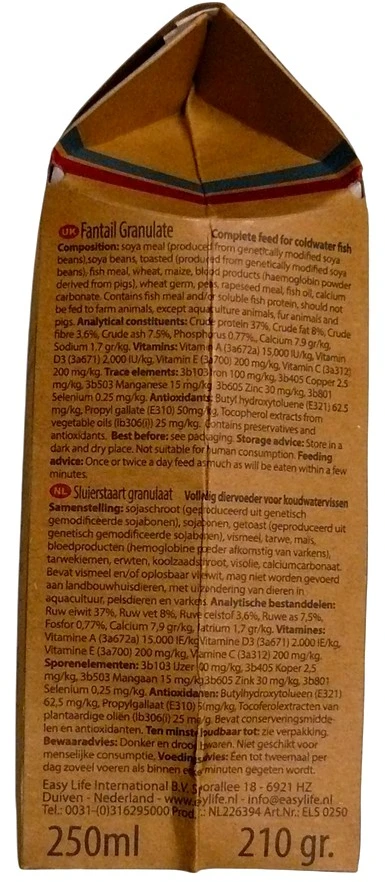 EasyLife Easy-Life fantail žuvų maistas, 250 ml