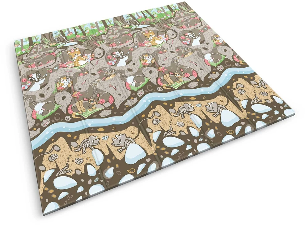 Mokomasis dvipusis putplasčio kilimėlis 200x180x1cm Nukido