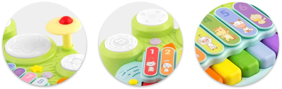 Muzikiniai žaisliniai cimbolai, ksilofonas ir būgnai RK-751 Ricokids