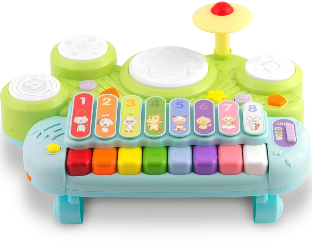 Muzikiniai žaisliniai cimbolai, ksilofonas ir būgnai RK-751 Ricokids