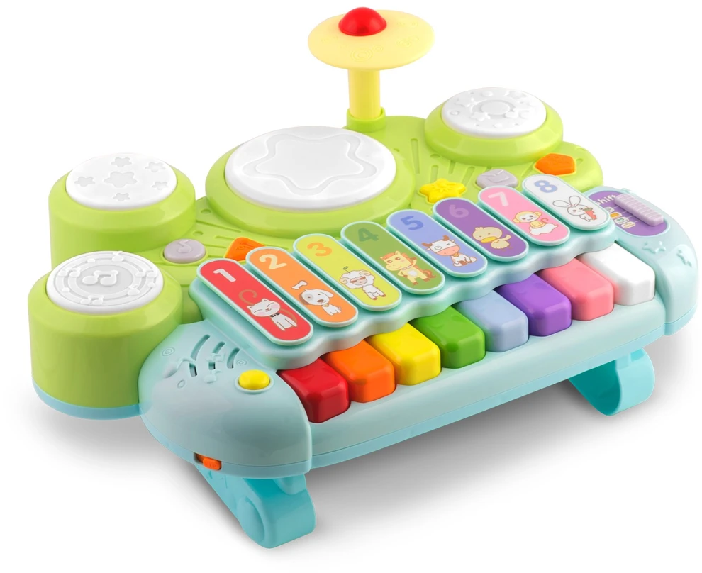 Muzikiniai žaisliniai cimbolai, ksilofonas ir būgnai RK-751 Ricokids