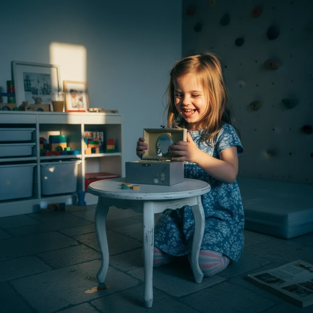 Egmont Muzikinė papuošalų dėžutė su šokančiu kiškiu, vaikams nuo 3 metų, pilka