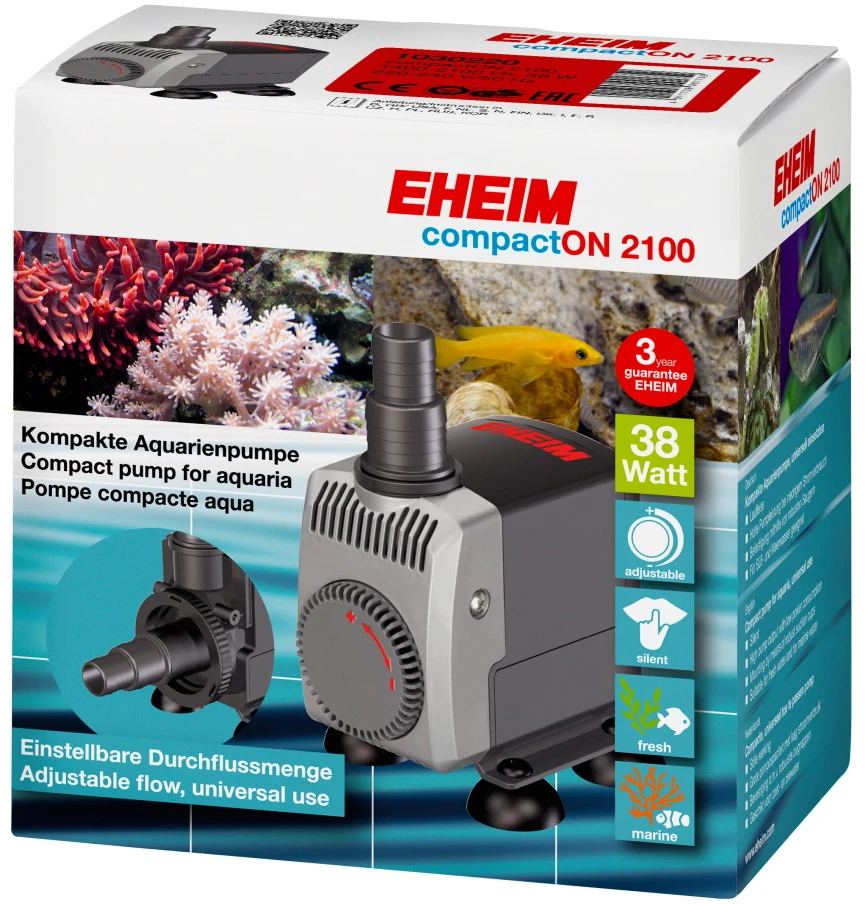 EHEIM compactON 2100 akvariumo siurblys – kompaktiškas ir efektyvus modelis