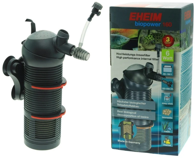 EHEIM vidinis akvariumo filtras BioPower 160 – efektyvi biologinė filtracija