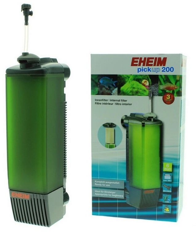 EHEIM vidinis akvariumo filtras PickUp 200, efektyvus vandens valymas, 2012 m. modelis
