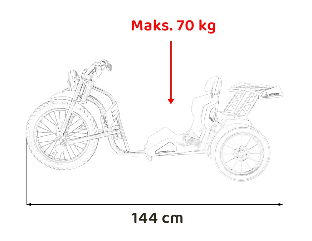 Ramiz Rožinė Elektrinis motociklas Drift Bike 21, Rožinė