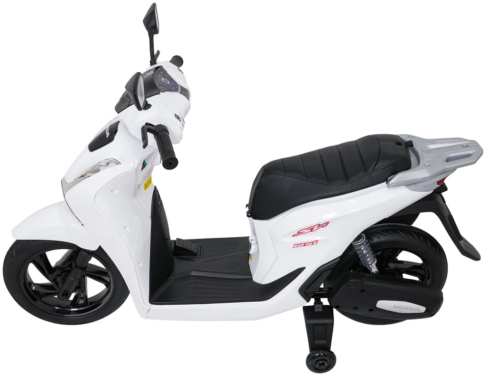 Elektrinis motoroleris Honda SH125i su LED šviesomis ir Bluetooth, vaikams nuo 3 metų, juodas
