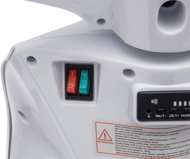 Elektrinis motoroleris Honda SH125i su LED šviesomis ir Bluetooth, vaikams nuo 3 metų, juodas