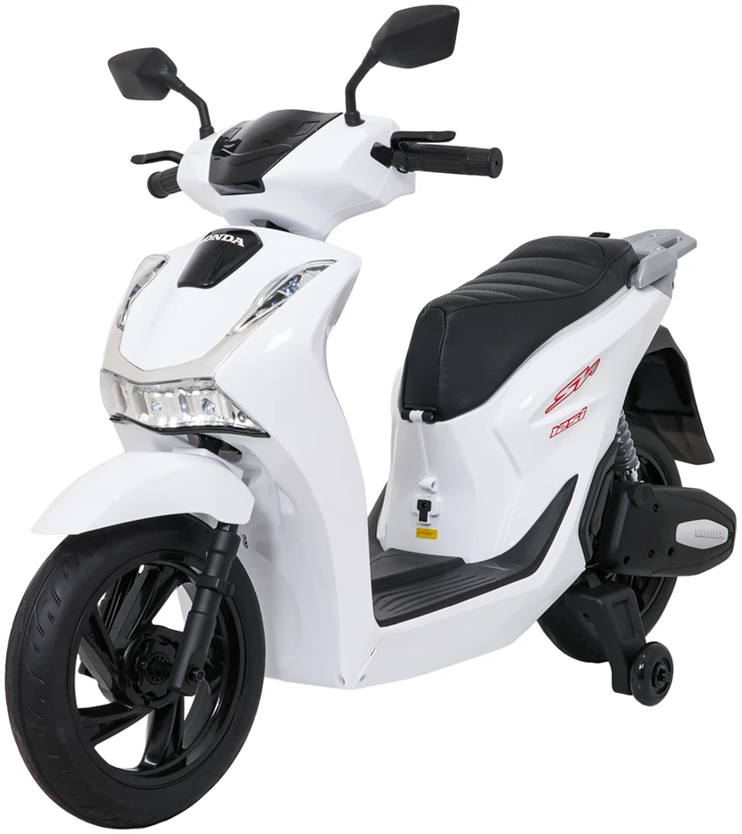 Elektrinis motoroleris Honda SH125i su LED šviesomis ir Bluetooth, vaikams nuo 3 metų, juodas