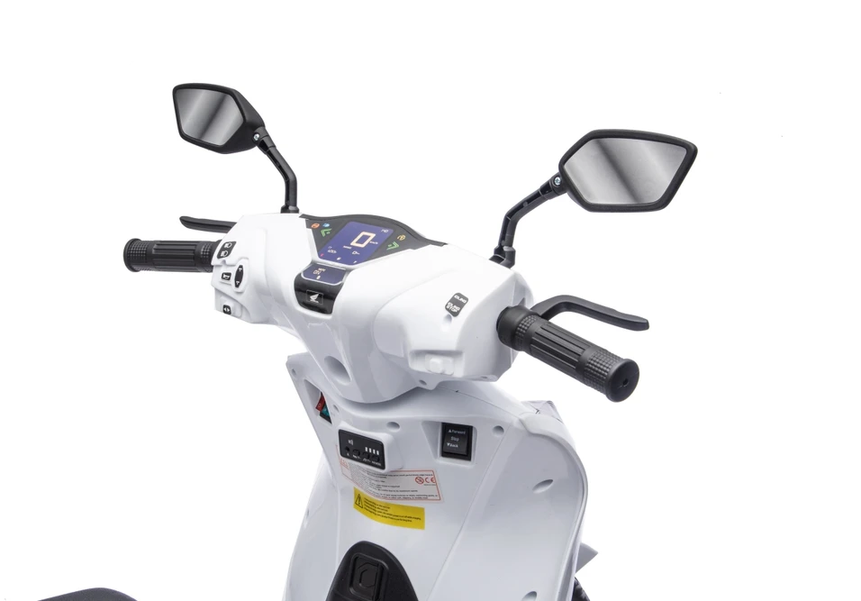 Elektrinis motoroleris Honda SH125i su LED šviesomis ir Bluetooth, vaikams nuo 3 metų, juodas