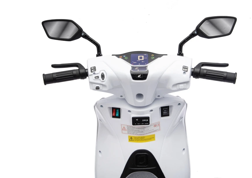 Elektrinis motoroleris Honda SH125i su LED šviesomis ir Bluetooth, vaikams nuo 3 metų, juodas