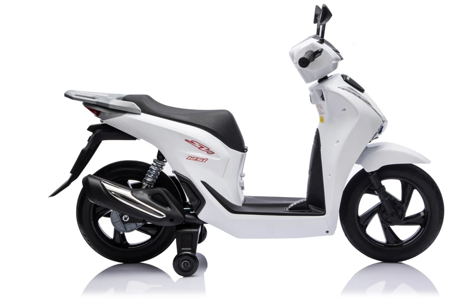 Elektrinis motoroleris Honda SH125i su LED šviesomis ir Bluetooth, vaikams nuo 3 metų, juodas