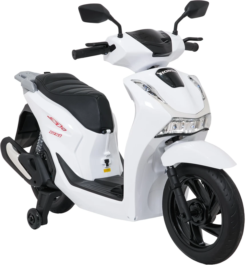Elektrinis motoroleris Honda SH125i su LED šviesomis ir Bluetooth, vaikams nuo 3 metų, juodas