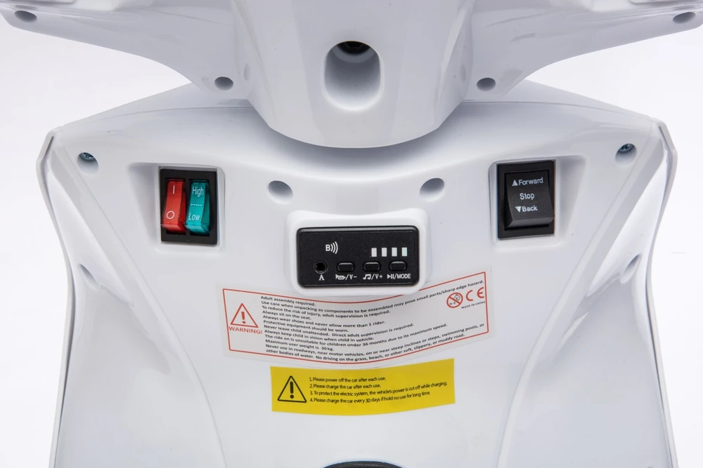 Elektrinis motoroleris Honda SH125i su LED šviesomis ir Bluetooth, vaikams nuo 3 metų, juodas