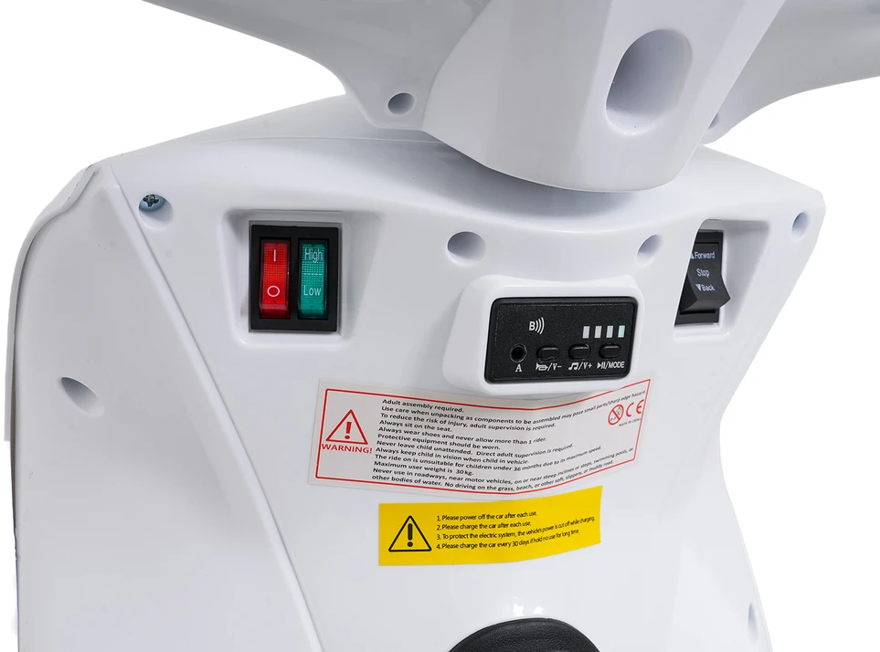 Elektrinis motoroleris Honda SH125i su LED šviesomis ir Bluetooth, vaikams nuo 3 metų, juodas