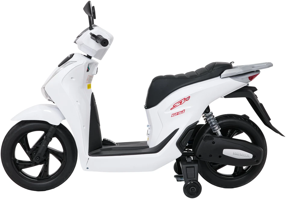 Elektrinis motoroleris Honda SH125i su LED šviesomis ir Bluetooth, vaikams nuo 3 metų, juodas