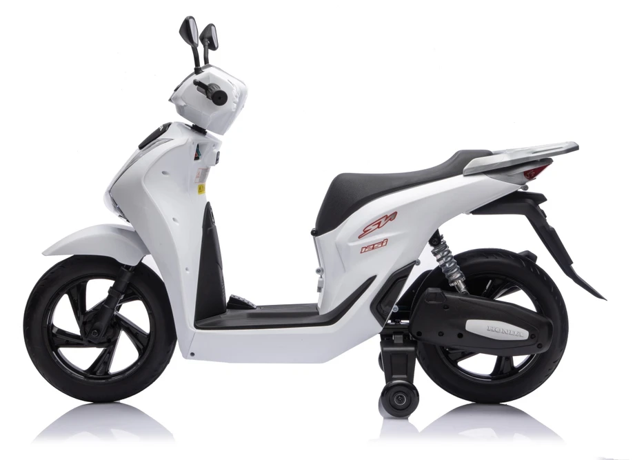 Elektrinis motoroleris Honda SH125i su LED šviesomis ir Bluetooth, vaikams nuo 3 metų, juodas