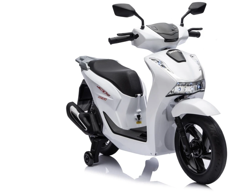 Elektrinis motoroleris Honda SH125i su LED šviesomis ir Bluetooth, vaikams nuo 3 metų, juodas