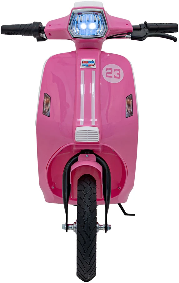 Bili Bike Elektrinis retro stiliaus paspirtukas su 350W varikliu, vaikams nuo 6 metų, cianas