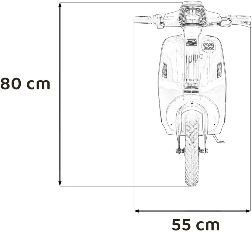 Bili Bike Elektrinis motoroleris Retro 23, Raudona