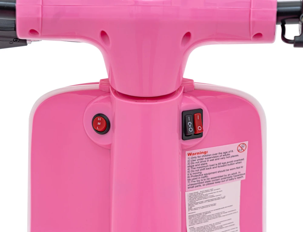 Bili Bike Elektrinis retro stiliaus paspirtukas su 350W varikliu, vaikams nuo 6 metų, cianas