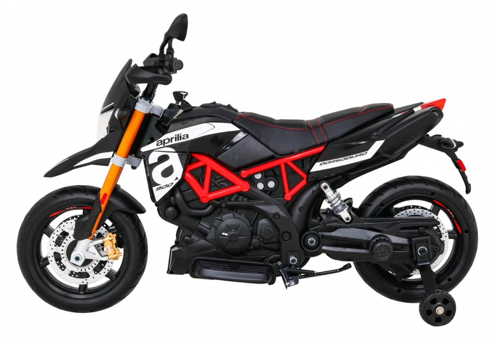 Ramiz Elektrinis vaikų motoroleris 2x12V, 2 pavaros, muzika, nuo 3 metų, juodas