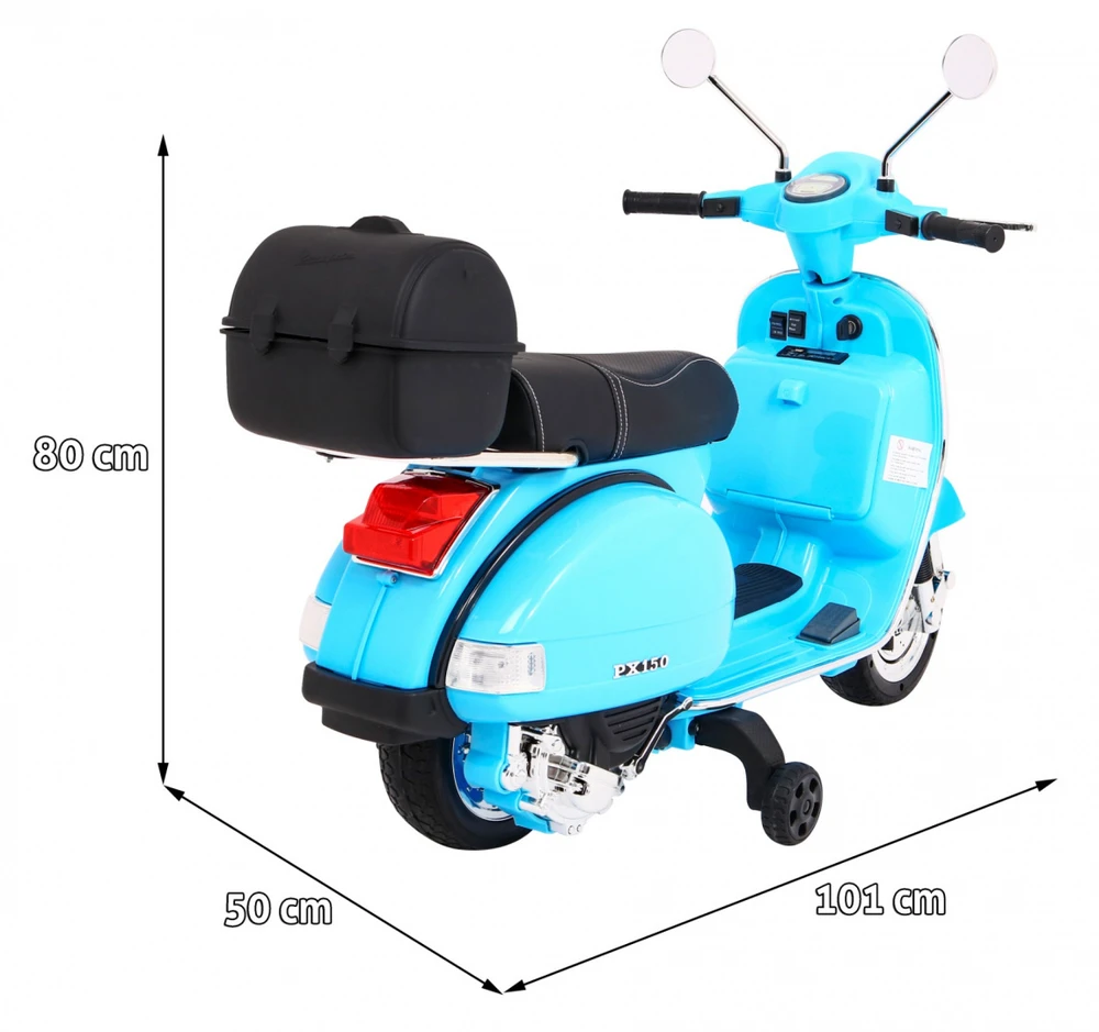 Ramiz Mėlyna Elektrinis motoroleris vaikams Vespa, Mėlyna