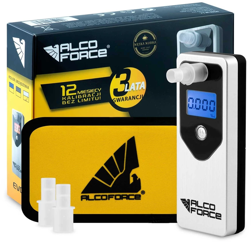 Alkotesteris Elektrocheminis alkoholio matuoklis AlcoForce EVO-Sidabrinis