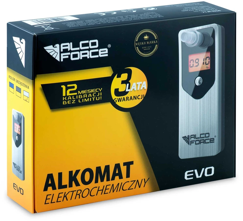 Alkotesteris Elektrocheminis alkoholio matuoklis AlcoForce EVO-Sidabrinis