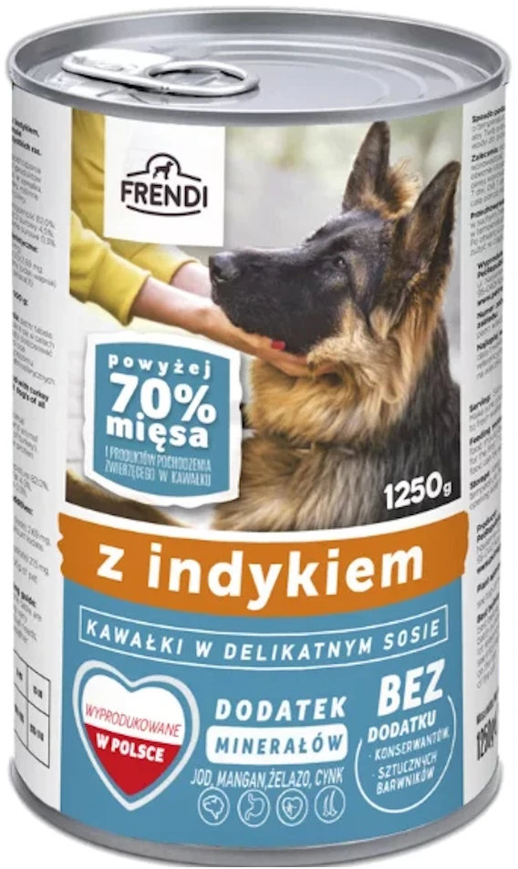 FRENDI su kalakutienės gabaliukais subtiliame padaže - šlapias šunų maistas - 1250g
