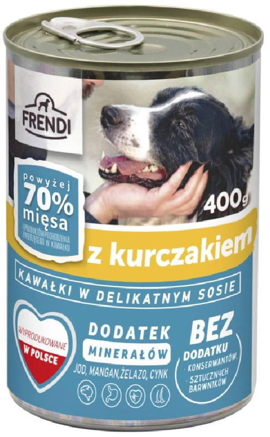 FRENDI šlapias šunų ėdalas su vištienos gabaliukais švelniame padaže - 400g