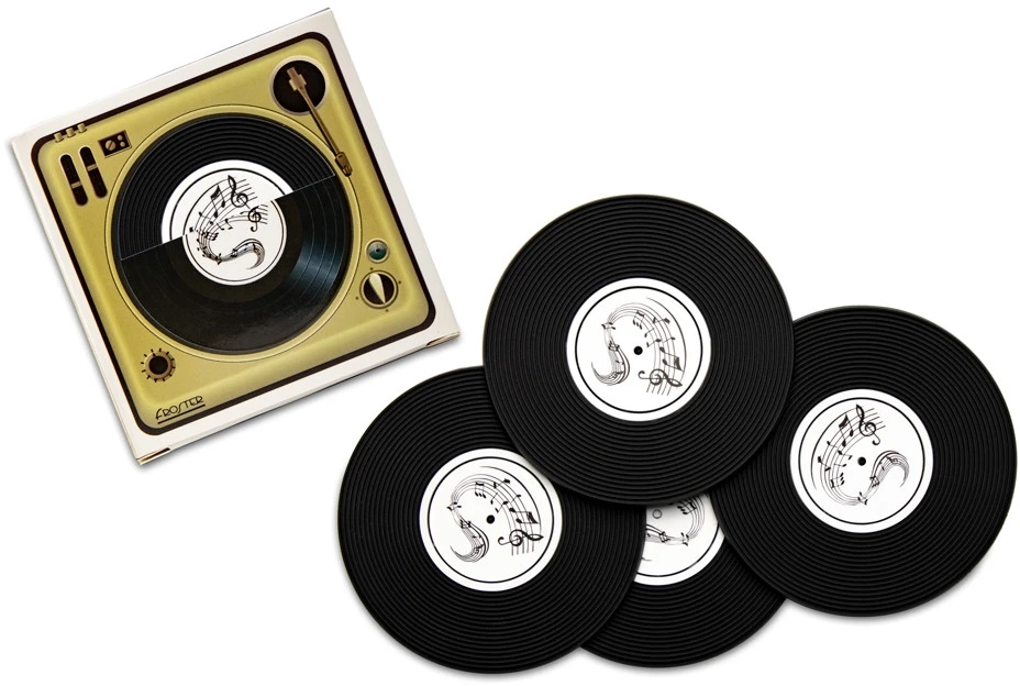 Froster 4 silikoninės padėkliukų rinkinys muzikos mylėtojams